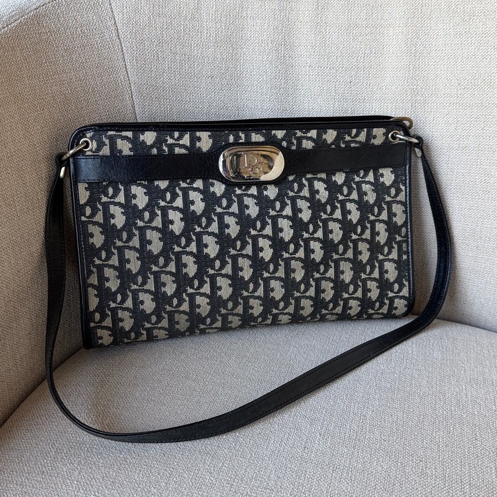 Vintage Monogram Canvas Logo Christian Dior Shoulder bag purse-80’s